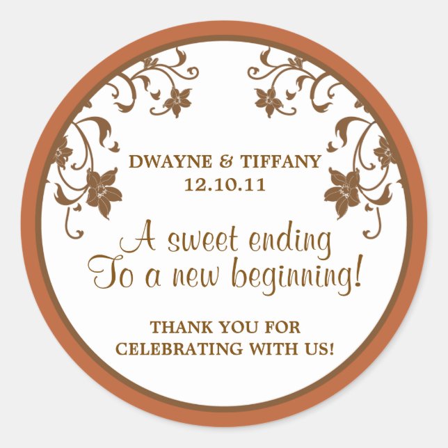 Love is Sweet - Flowers Classic Round Sticker (Front)