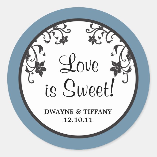 Love is Sweet - Flowers Classic Round Sticker (Front)