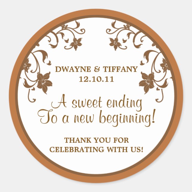 Love is Sweet - Flowers Classic Round Sticker (Front)