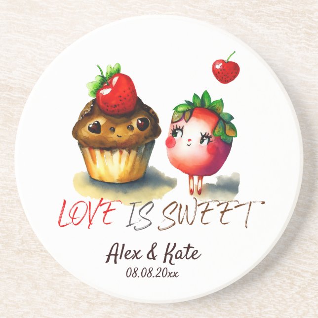 Love is Sweet Fun Coaster (Front)