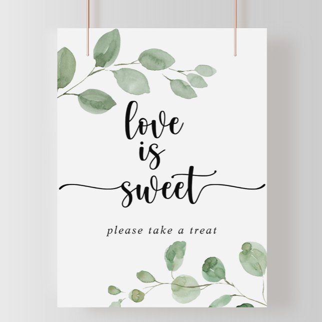 Love Is Sweet Green Delight Eucalyptus Sign (Creator Uploaded)