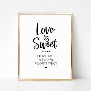 Love is Sweet His and Her Candy Bar Sign