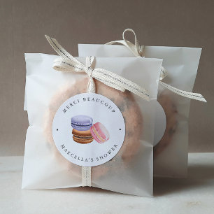 Love Is Sweet (Macaron) Bridal Shower Classic Round Sticker