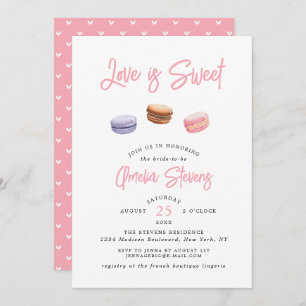 Love Is Sweet (Macaron)   Bridal Shower Invitation