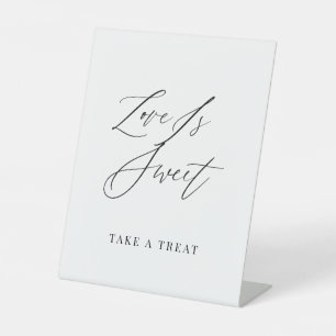 Love Is Sweet – Minimalist Wedding Pedestal Sign