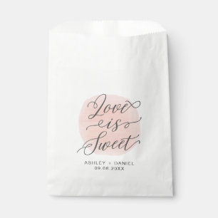 Love is Sweet Modern Wedding Treat Sacks, Favour Bags