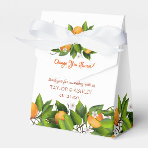 Love Is Sweet Orange Citrus Fruit Wedding Favour Box