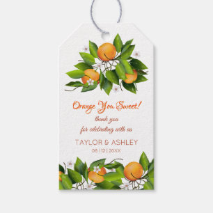 Love Is Sweet Orange Fruit   Wedding Gift Tags