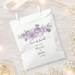 Love is Sweet Orchid Wedding Sweet Treat Favour Ba Bags