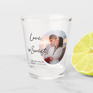 Love is sweet Photo Favour Shot Glass