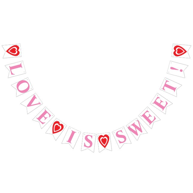 LOVE IS SWEET! PINK CELEBRATION DECOR BUNTING  (All)
