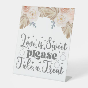 Love is Sweet Please Take a Seat Wedding Pedestal Sign