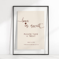Love Is Sweet Please Take A Treat Boho Poster
