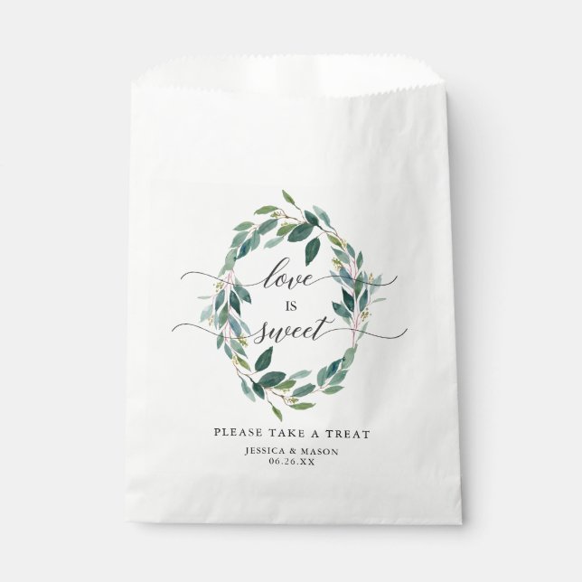 Love is Sweet Please Take A Treat Favour Bags (Front)