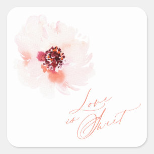 Love is Sweet – Romantic Square Sticker