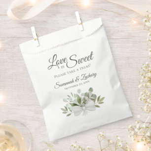 Love is Sweet Rustic Eucalyptus & Greenery Wedding Favour Bags