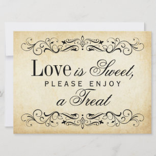 Love is Sweet Sign   Vintage Flourish