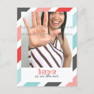 Love is... Sweet Stripes Border Photo Postcards