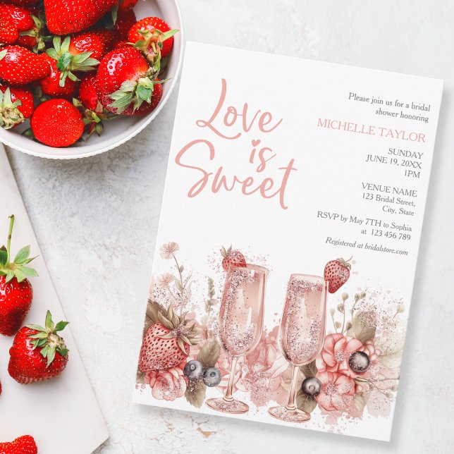 Love is Sweet Summer Boho Blush Pink Invitation (Creator Uploaded)