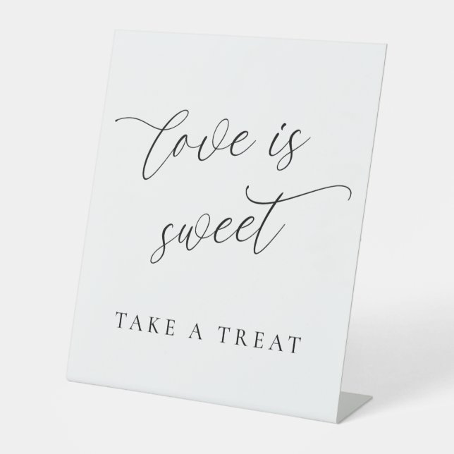 Love Is Sweet Tabletop Pedestal Sign – Dessert  (Front)