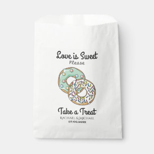Love is Sweet Take a Doughnut Custom Wedding Favour Bags