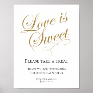 Love is Sweet, Take a Treat Favor Display Poster