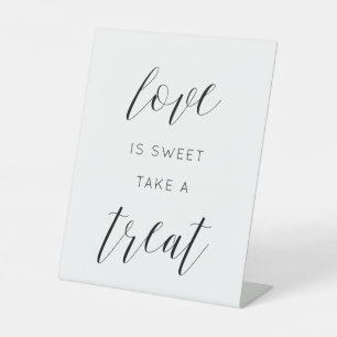 "Love Is Sweet, Take a Treat" Wedding Favor Sign 