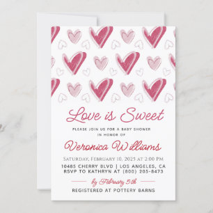 Love is Sweet Valentine’s Baby Shower Invitation