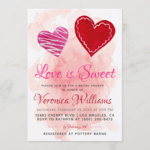 Love is Sweet Valentine’s Bridal Shower Invitation