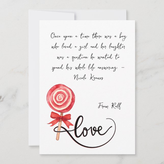 Love is sweet valentine xoxo  invitation (Front)