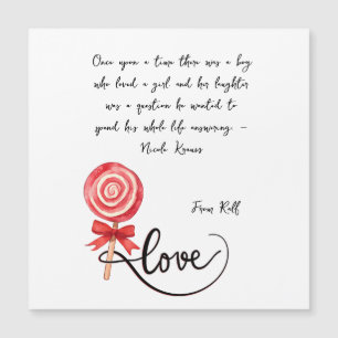 Love is sweet valentine xoxo magnetic invitation