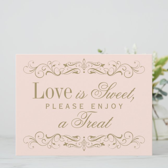 Love is Sweet Vintage Blush Antique Flourish (Standing Front)