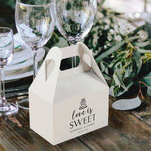 Love is Sweet   Wedding Cake Favour Box