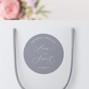 Love Is Sweet Wedding Classic Round Sticker