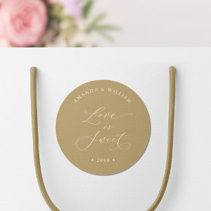Love Is Sweet Wedding Classic Round Sticker