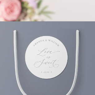 Love Is Sweet Wedding Classic Round Sticker