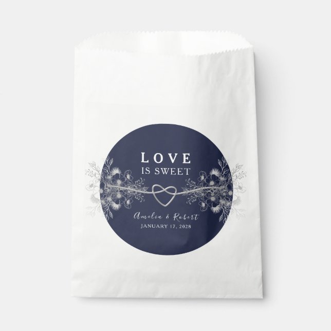 Love is Sweet Wedding Favour Bags (Front)