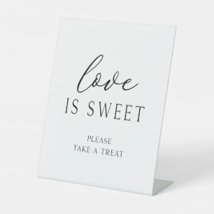 Love is Sweet Wedding Favour Pedestal Sign elegant