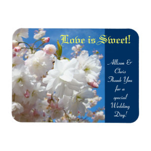 Love is Sweet! Wedding favours Thank You Weddings Magnet