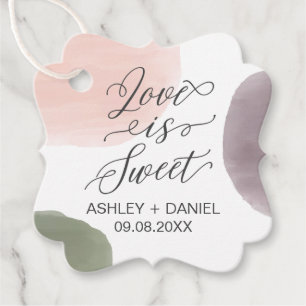 Love is Sweet Wedding Gift Tag, Favour Tags