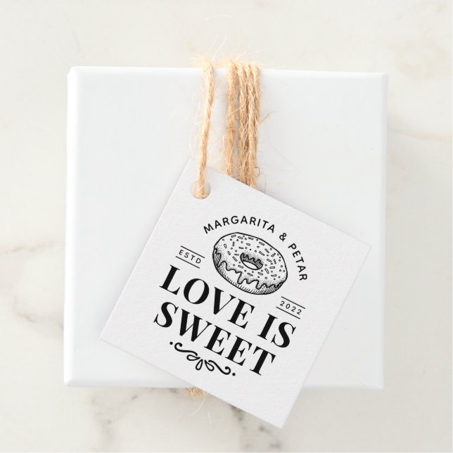Love is Sweet Wedding Gift Tags (In Situ)