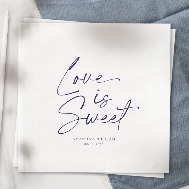 Love is Sweet Wedding Napkin (Creator Uploaded)