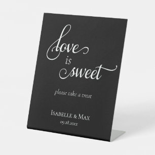 Love is Sweet Wedding Pedestal Sign