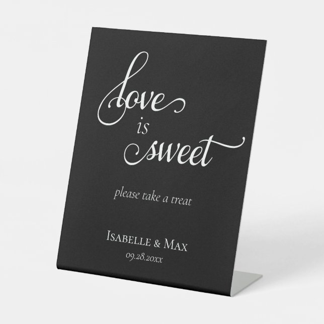 Love is Sweet Wedding Pedestal Sign (Front)