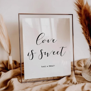 Love is sweet wedding sign