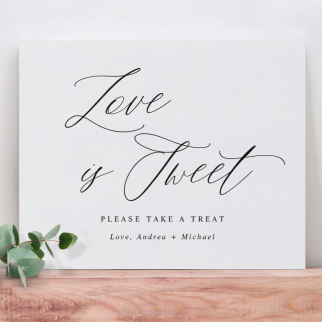 Love is Sweet Wedding Sign Elegant Calligraphy (Creator Uploaded)
