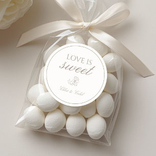 'Love is sweet' Wedding Sticker