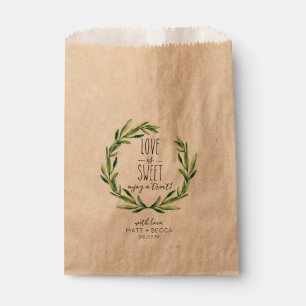 Love is Sweet Wedding Treat Kraft Favour Bag