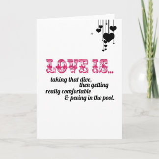 Love is taking the dive Card