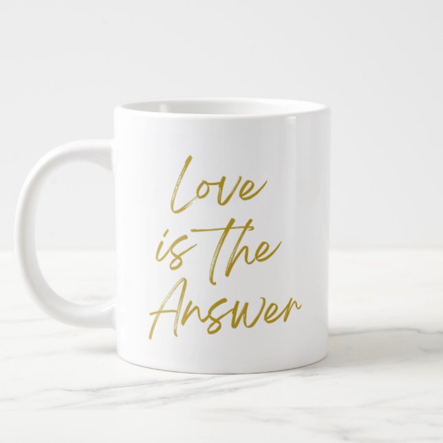 Love is the Answer 20 oz Jumbo Mug (Left)